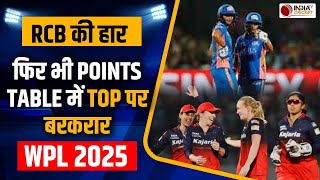 WPL 2025 : RCB Women's Team का विजयरथ रुका, फिर भी Points Table में Top पर | Harmanpreet Kaur