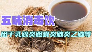 中医中药知识普及- 五味消毒饮，用于治疗急性乳腺炎、蜂窝组织炎尿道感染胆囊炎肺炎