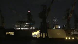 H30.3.24 JMU磯子 夜の護衛艦「いずも」