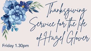 Fri 24 January PM: Thanksgiving Service