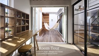 【Room Tour】創作意欲がわくアトリエがあるお家 | 吹き抜けで開放的なLDK | ハンモックでゆったりテラス | ルームツアー@Atelier Terrace