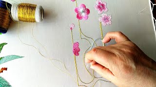 Hand Embroidery for Beginners 2020, how to embroider plum blossom?