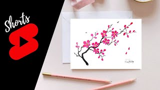 Cherry Blossom 🌸💮 - Amazing flower painting #Shorts