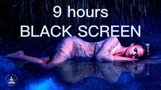 SELF LOVE NIGHT & RAIN | 9h BLACK SCREEN | 528 Hz Healing Love Frequency Meditation & Sleep Music