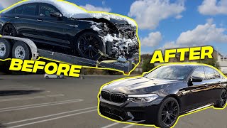Rebuilding A SALVAGE BMW M5 F90 IN 10 MINUTES