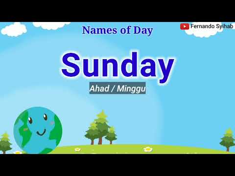 Nama Hari Dalam Seminggu | Names Of Day - Belajar Bahasa Inggris ...