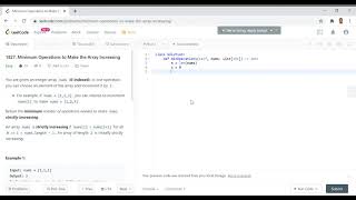 LeetCode 1827: Minimum Operations to Make the Array Increasing: Python Easy