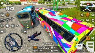 Bus Simulator Indonesia Multiplayer: Colorful Bus - BUSSID Android gameplay