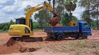 จัดไป 800 เที่ยว komatsu pc70-8 งานลอกนา เล็กพริกขี้หนู จารย์กบ จัดให้ excavator and truck EP.8516