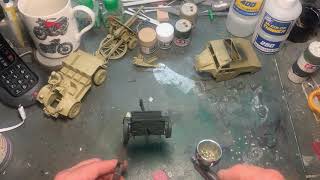 Tamiya 35044 British quad tractor and 25pdr build 2.