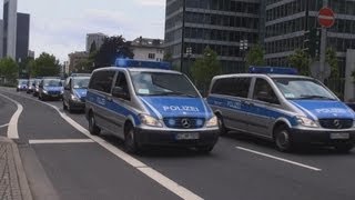 4x Krad + 2x FuStW Polizei Frankfurt Diretion Verkehr + LauKW + 2x EHu-Zug BePo Hessen