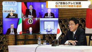 G7首脳らテレビ会議　強力な対ロ制裁を継続で一致(2022年9月9日)