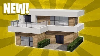 Minecraft : How To Build a Small Modern House Tutorial (#12)