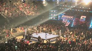 The bloodline brawls with Cody Rhodes and Jimmy uso on smackdown in Portland Oregon.