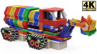 DIY How To Make CRAZY TRUCK (Combination of Excavator, Fire Truck, Tank, Cutter) from Magnetic Balls