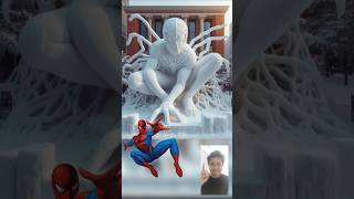 Superheroes but snow sculpture ❤️ - Marvel \u0026 DC Characters #marvel #avengers #shorts