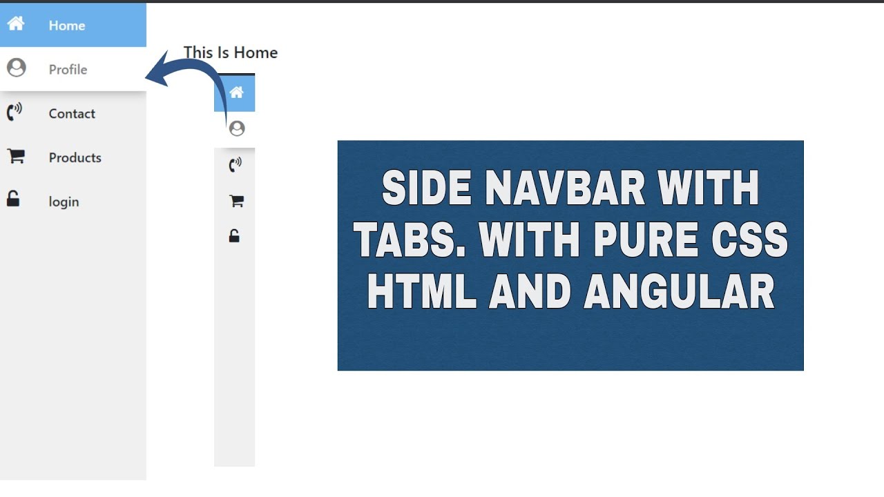 Side Navbar With CSS, HTML-5 And Angular | Without Any Plugins.| # ...