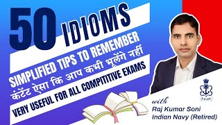 How to cover Idioms and Phrases I Tips + 50 Idioms with pictures +50 sentence by Raj Kumar Soni, IN