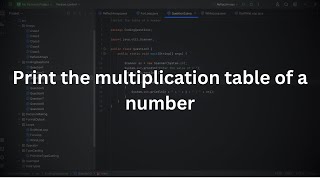 Java | Print the multiplication table of a number | Java Coding Questions