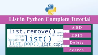 Lists in Python | Complete Tutorial: Add , Edit, Delete, Sort, and More! | #python