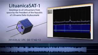Palydovas Lituanica SAT-1 ištransliavo Prezidentės žodžius (HD)