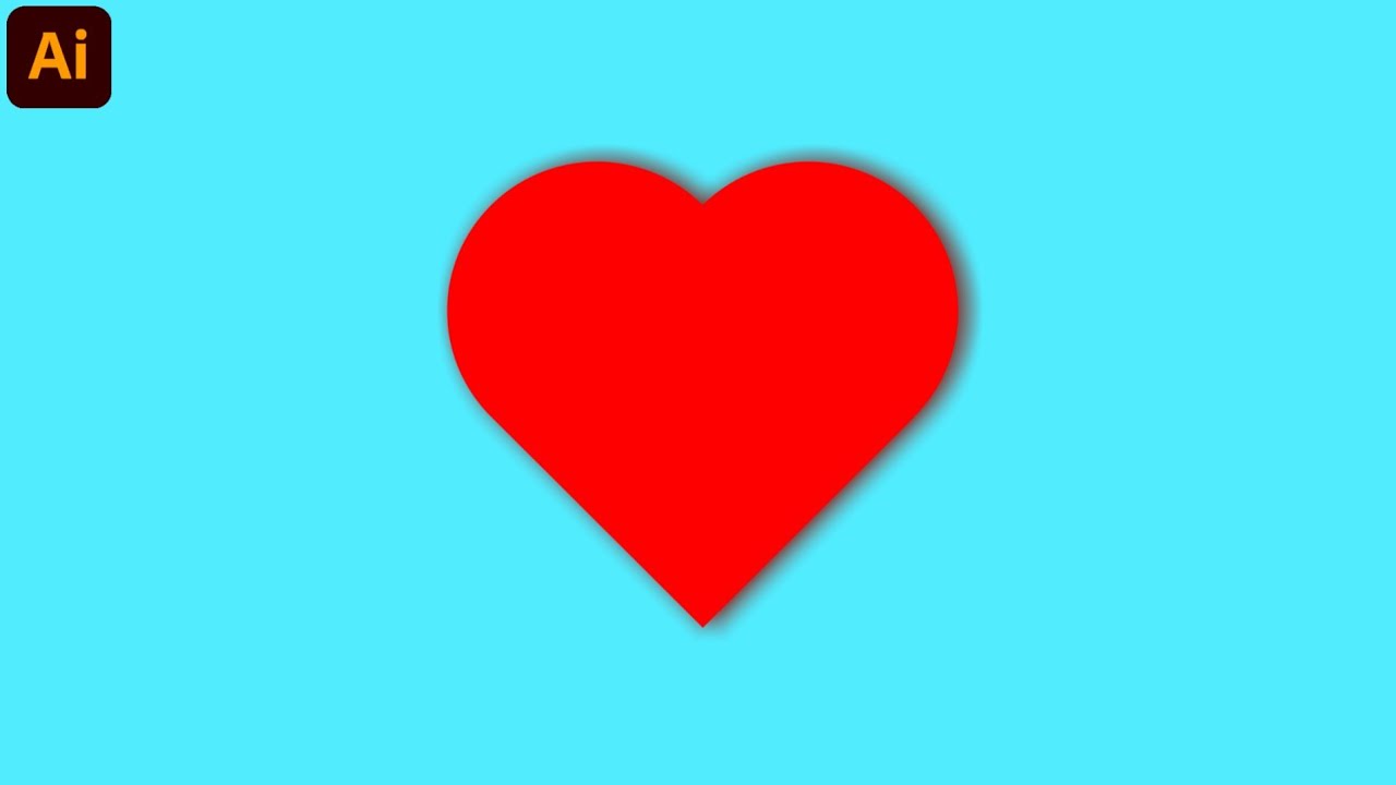 Quicker Way To Create Heart Shape In Illustrator Youtube