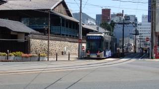 長崎電気軌道3000形 出島電停発車 Nagasaki 3000 series tramcar