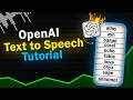 OpenAI TTS Api and Realtime voice generation tutorial
