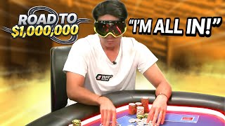 I'm ALL-IN 8 TIMES! Playing For The MAX At Hustler | Road to $1,000,000 Ep. 22