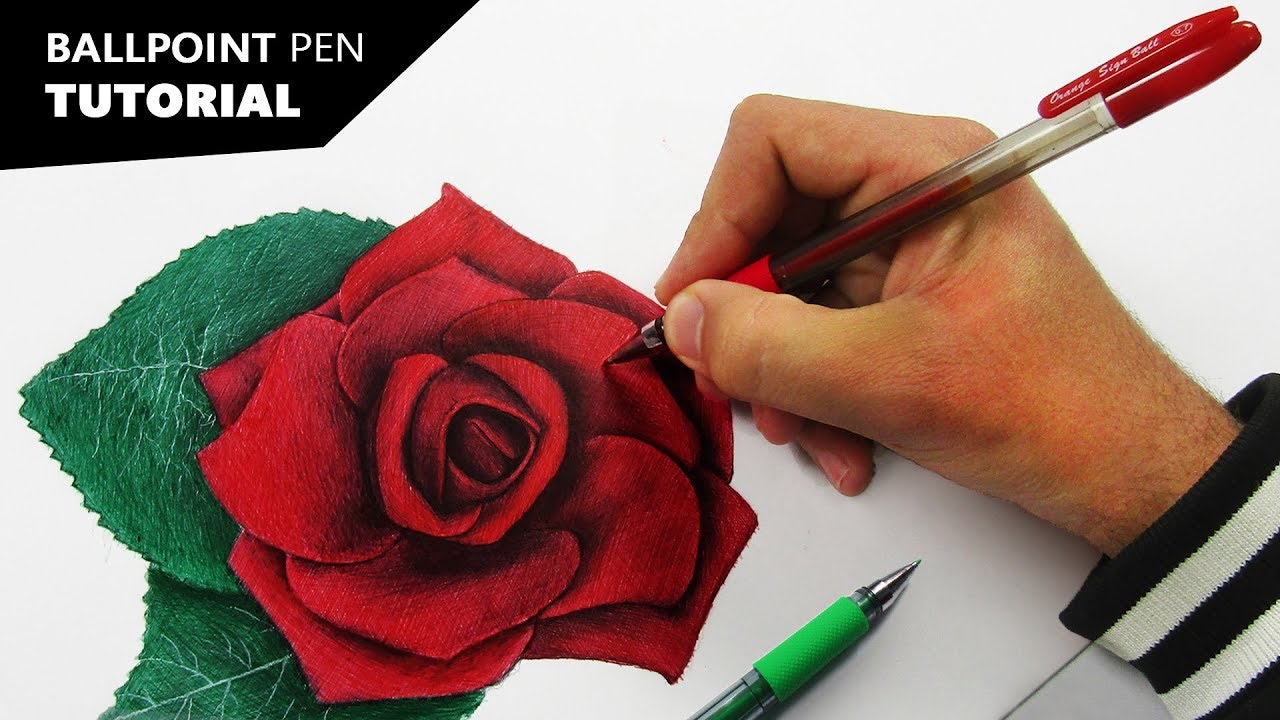 How To Draw With BALLPOINT PENS | Tutorial For BEGINNERS - YouTube