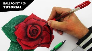 How to Draw with BALLPOINT PENS | Tutorial for BEGINNERS