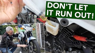 Changing brake fluid on the Honda CB125F