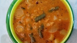 tasty. Radish and beans samber recipe // ಮೂಲಂಗಿ ಮತ್ತು ಬೀನ್ಸ್ ಸಾಂಬಾರ್ ರೆಸಿಪಿ // ಒಮ್ಮೆ ಮಾಡಿ ನೋಡಿ /