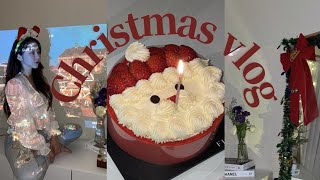 크리스마스 파티 준비🎄 원데이클래스 케이크 만들기🎂 크리스마스 파티🎅 Vlog