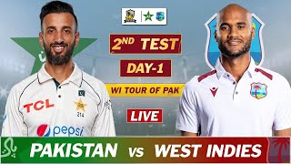 PAKISTAN vs WEST INDIES 2nd TEST Match LIVE COMMENTARY | PAK vs WI LIVE SCORES | wi 2 wkts