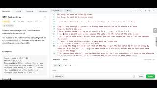 Sort an Array - Leetcode 912 - Heap Sort - Python