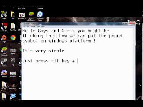 How to put Pound Currency Symbol in word or notepad How to put Pound Currency Symbol in word or notepad
