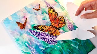 BEAUTIFUL Butterfly Painting - It's so Easy and SO Fun to Paint | AB Creative Pouring Tutorial