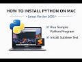 Install Python on MAC ! Latest Python Version 2026 ! Run Python Sample Program Using Sublime Text