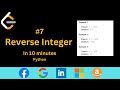 Reverse Integer - Leetcode 7 | Python | Hindi