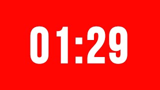 1 Minute 29 Second Timer With Alarm Without Music