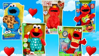 TALKING ELMO Soft Toys Sesame Street Collection and PEEKABOO Cookie Monster