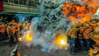 【 2019北港迓媽祖 】【 雲林北港朝天宮～天上聖母～己亥年科出巡平安遶境 】～05 北港朝天宮虎爺會 in 出外北港囝仔炮場 喫炮 風來虎嘯 虎爺顛轎 2019/04/23