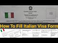 How to fill Italian visa application form || Italy visa form