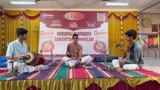 Nanganalur Margazhi Sangeetha Sammelan 12/27/24. Vocal: Sarang, Violin: Srinivas, Mirdangam: Harish