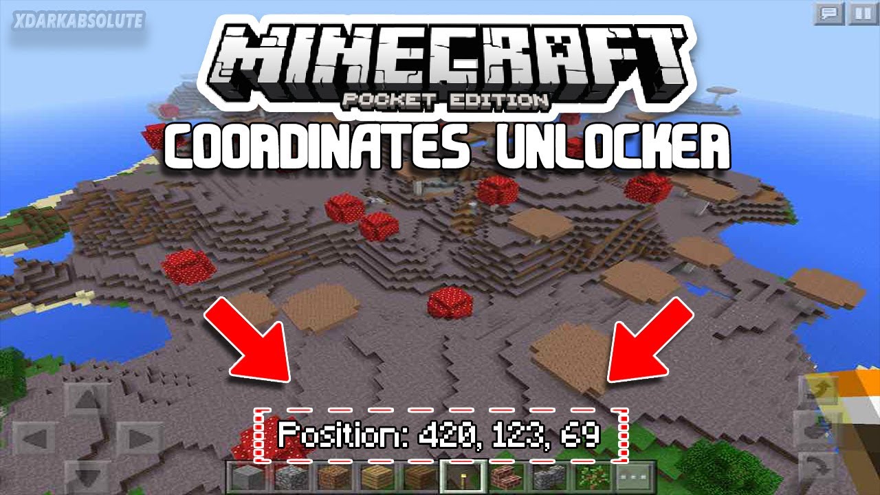 Show The Coordinates In Minecraft Tablet Pocket Edition Profjumbo
