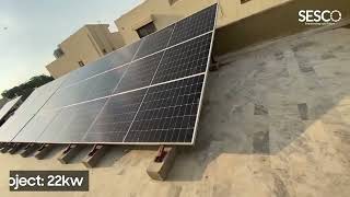 SESCO 22kw Solar Panel Project with Longi 540watt panels