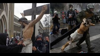 Encapuchados robaron Cristo desde Iglesia de la Gratitud Nacional