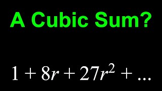 An Infinite Sum with Cubic Coefficients