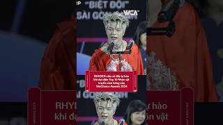 RHYDER chia sẻ đầy tự hào khi đại diện Top 10 Nhân vật truyền cảm hứng của WeChoice Awards 2024